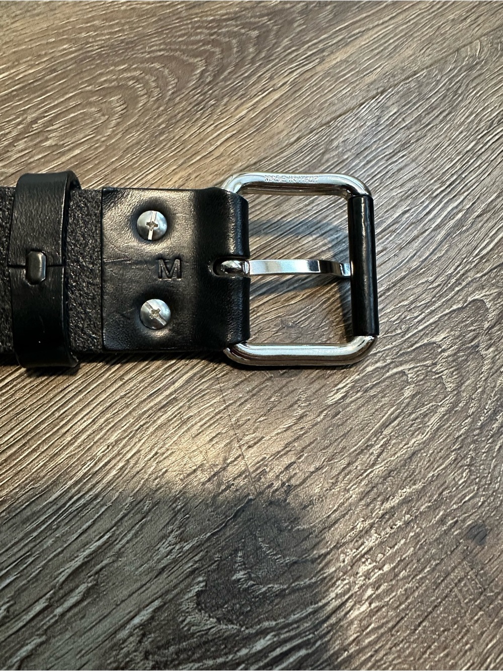 Alyx Black Leather Belt Sz M - Picture 5 of 7